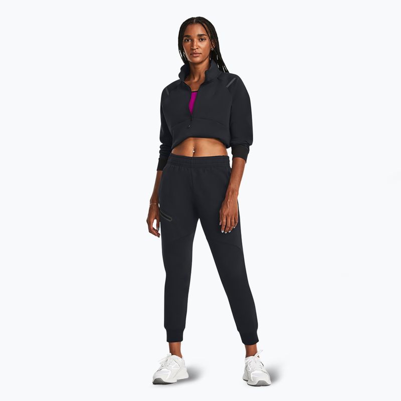 Spodnie damskie Under Armour Unstoppable Fleece Jogger black/black 2