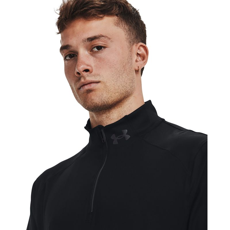Longsleeve do biegania męski Under Armour Launch Pro 1/4 Zip black/black/reflective 4