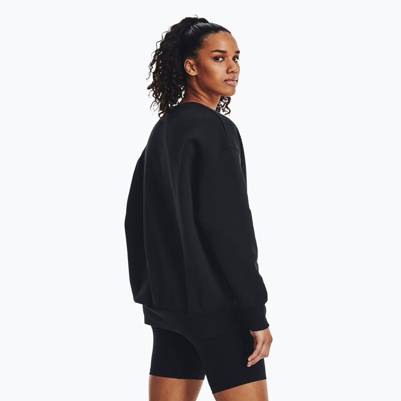 Bluza damska Under Armour Icon Fleece Crew black/white 3