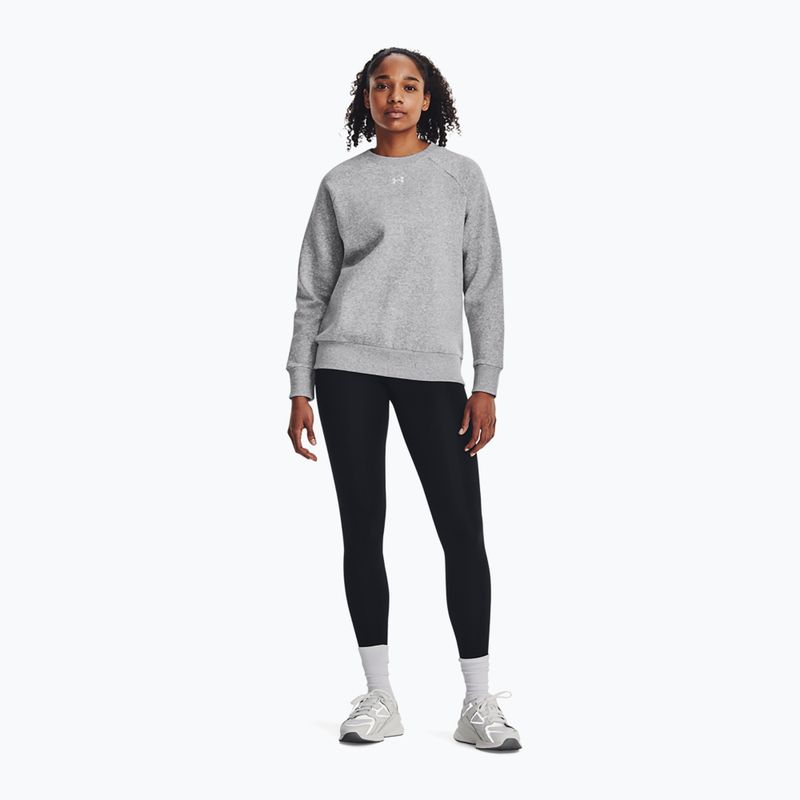 Bluza damska Under Armour Rival Fleece Crew mod gray light heather/white 2