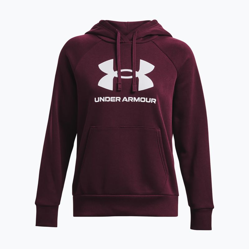 Bluza damska Under Armour Rival Fleece Big Logo Hoody  dark maroon/white 5