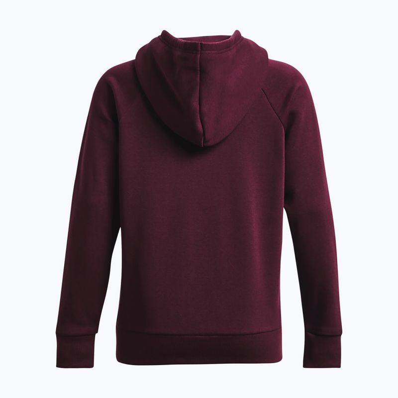 Bluza damska Under Armour Rival Fleece Big Logo Hoody  dark maroon/white 6