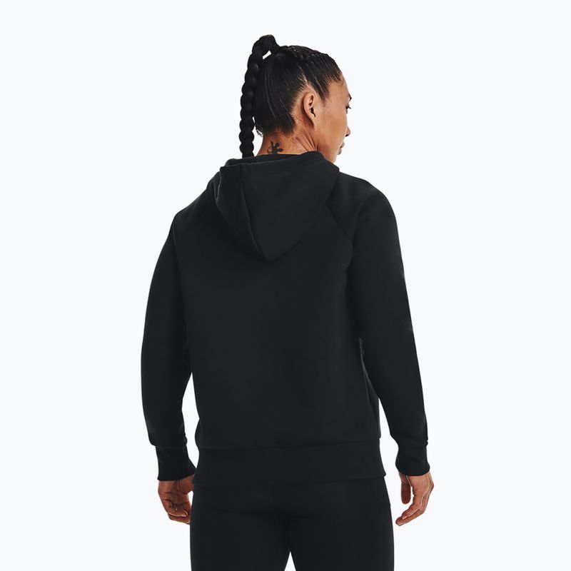 Bluza damska Under Armour Rival Fleece Hoodie black/white 3