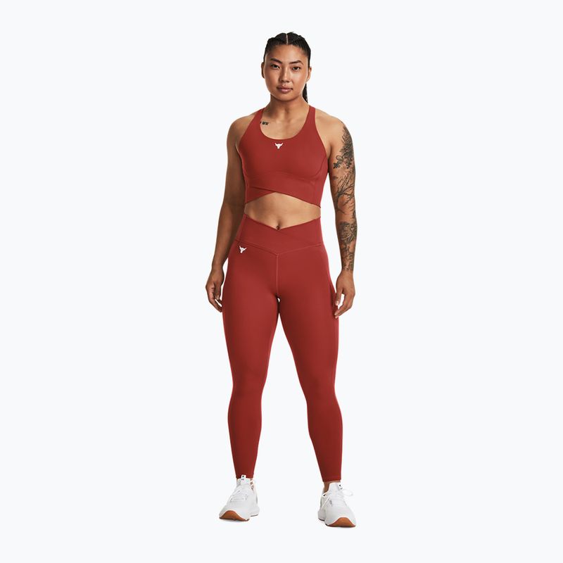 Top treningowy damski Under Armour Project Rock LetsGo Crssover Top heritage red 2