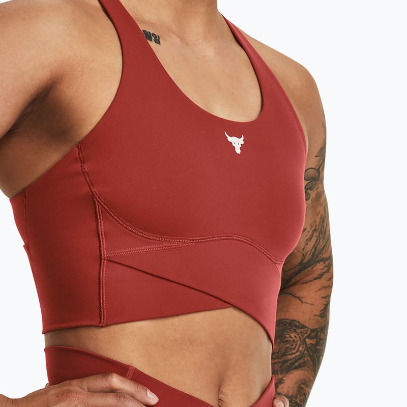Top treningowy damski Under Armour Project Rock LetsGo Crssover Top heritage red 6