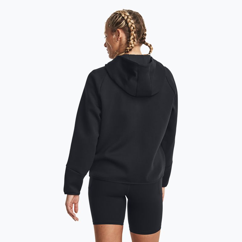 Bluza damska Under Armour Unstoppable Fleece FZ black/black 3