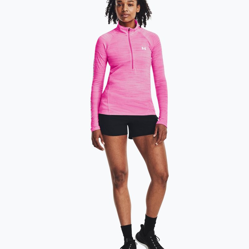 Bluza damska Under Armour Evolved Core Tech 1/2 Zip rebel pink/white 2