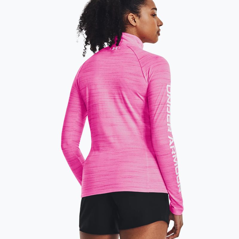 Bluza damska Under Armour Evolved Core Tech 1/2 Zip rebel pink/white 3