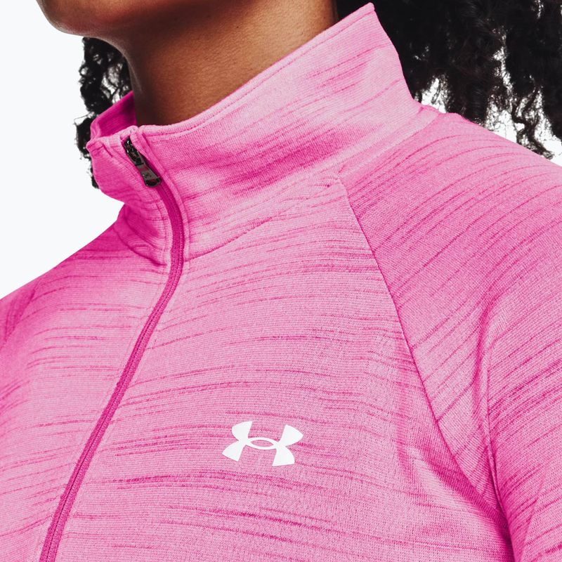 Bluza damska Under Armour Evolved Core Tech 1/2 Zip rebel pink/white 4