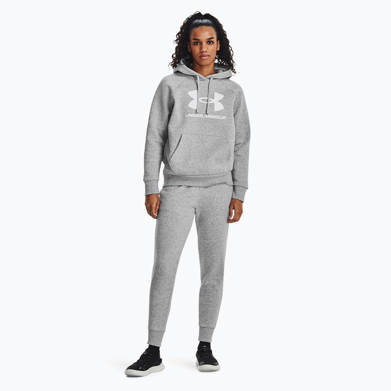 Bluza damska Under Armour Rival Fleece Big Logo Hoody mod gray light heather/white 2