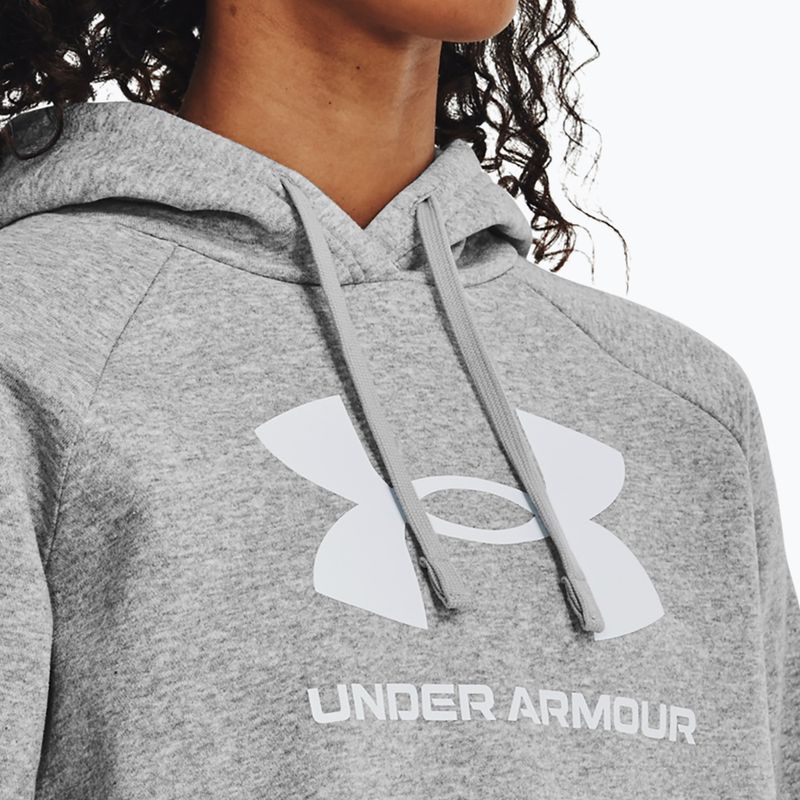 Bluza damska Under Armour Rival Fleece Big Logo Hoody mod gray light heather/white 4