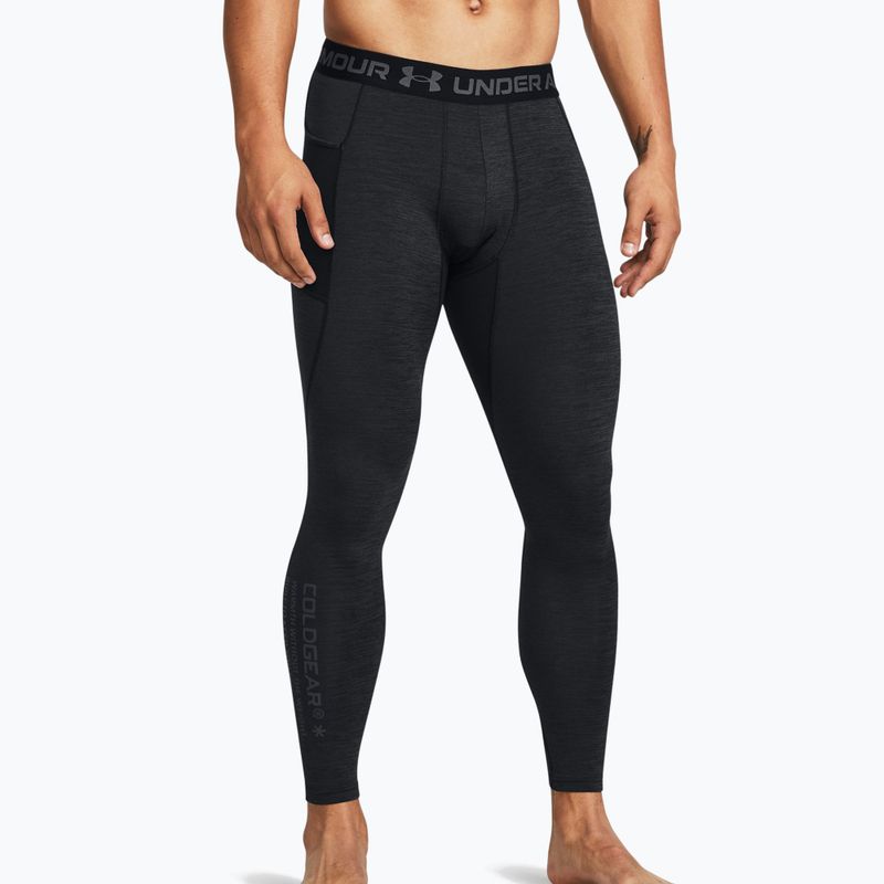 Legginsy treningowe męskie Under Armour ColdGear Twist black/pitch gray