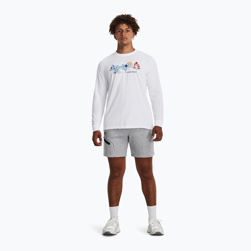 Spodenki treningowe męskie Under Armour Unstoppable Fleece mod gray/black 2