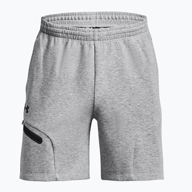 Spodenki treningowe męskie Under Armour Unstoppable Fleece mod gray/black 5