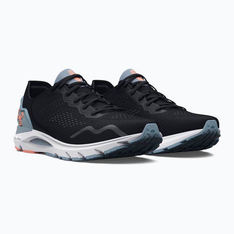 Buty do biegania damskie Under Armour Hovr Sonic 6 black/blue granite/bubble peach 13