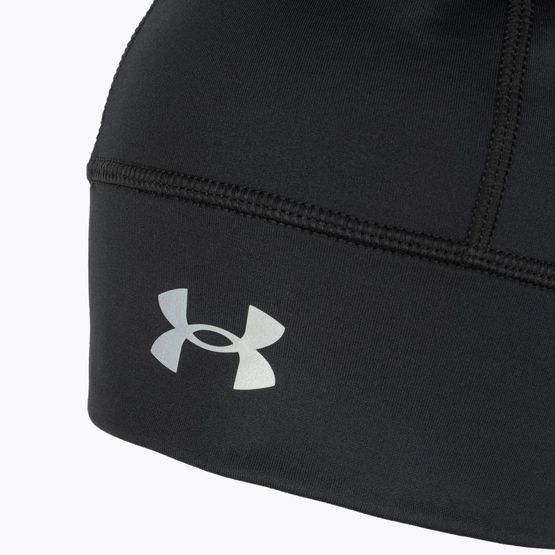 Czapka do biegania męska Under Armour Men'S Storm Launch Beanie black/black/reflective 3