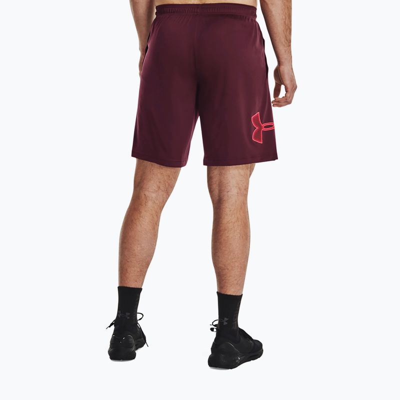 Spodenki treningowe męskie Under Armour Tech Graphic dark maroon/beta 2