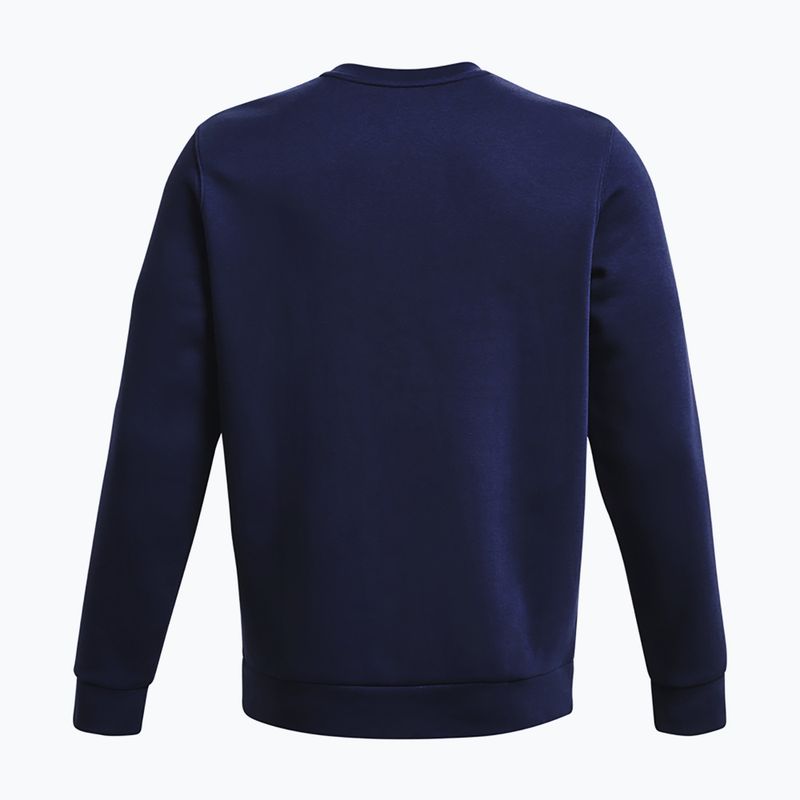 Bluza męska Under Armour Essential Fleece Crew midnight navy/white 2