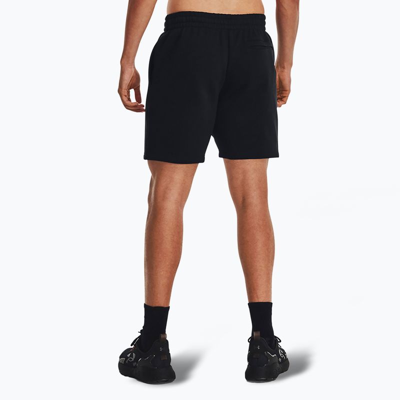 Spodenki męskie Under Armour Icon Fleece black/white 3