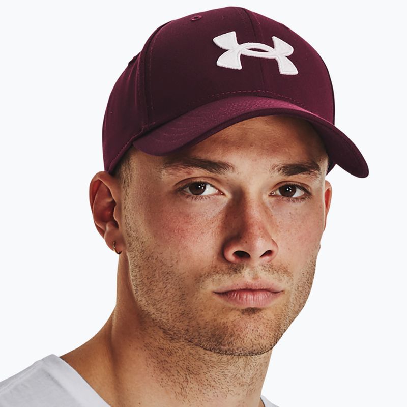 Czapka z daszkiem męska Under Armour Blitzing dark maroon/white 5