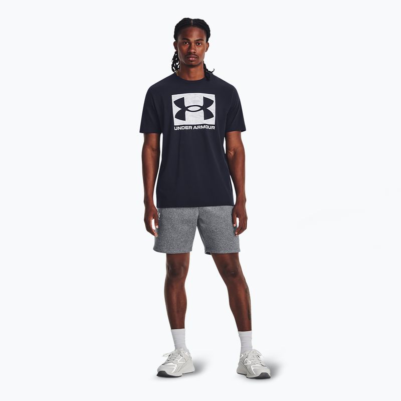 Spodenki męskie Under Armour Icon Fleece Pitch gray medium heather/white 2