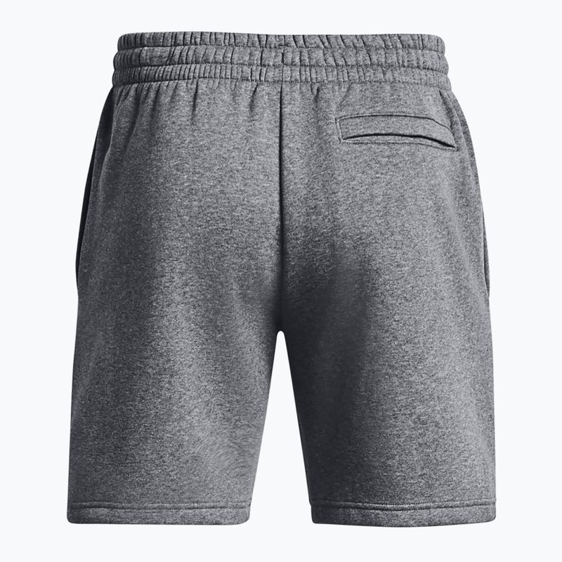Spodenki męskie Under Armour Icon Fleece Pitch gray medium heather/white 6