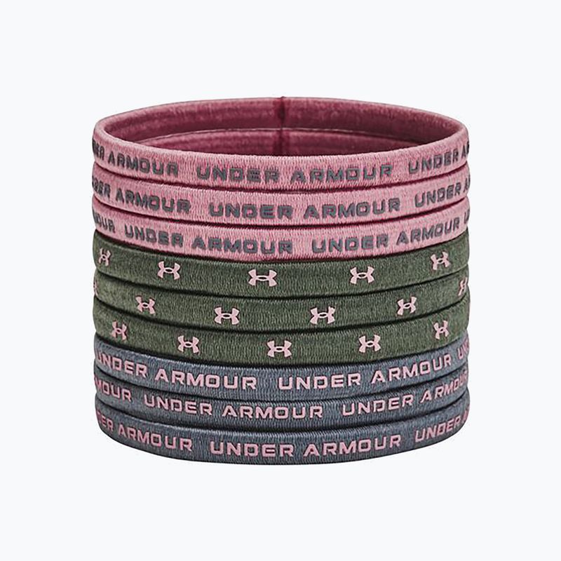 Gumki do włosów Under Armour Elastic Hair Tie 9 szt. pink elixir/colorado sage/gravel