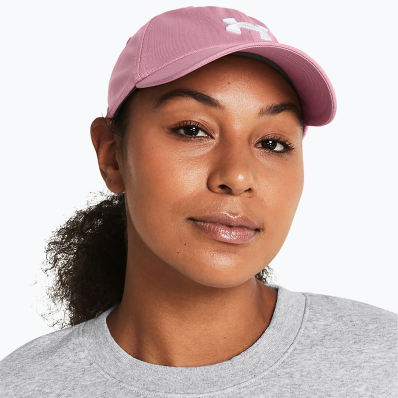 Czapka z daszkiem damska Under Armour Blitzing Adj pink elixir/white 5