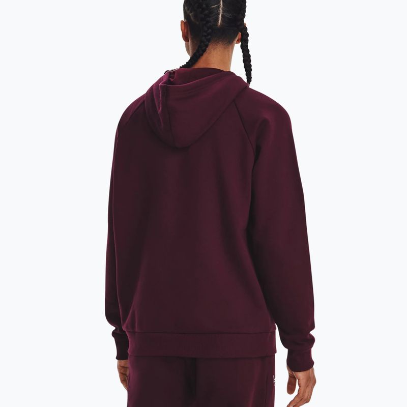 Bluza męska Under Armour Rival Fleece Logo HD dark maroon/white 2