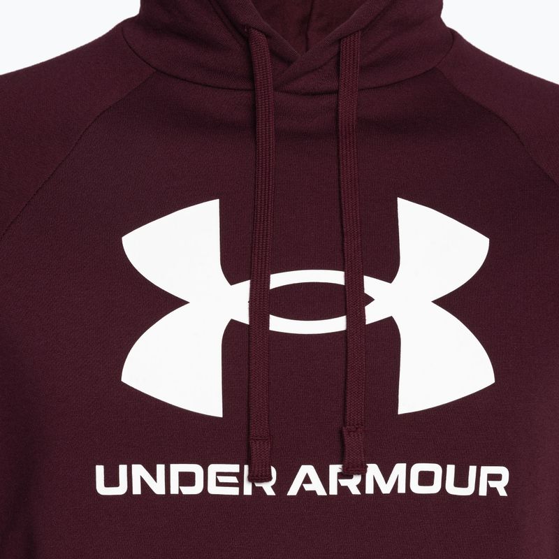 Bluza męska Under Armour Rival Fleece Logo HD dark maroon/white 6