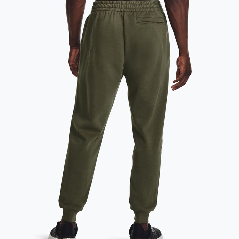 Spodnie męskie Under Armour Rival Fleece Joggers marine od green/white 2