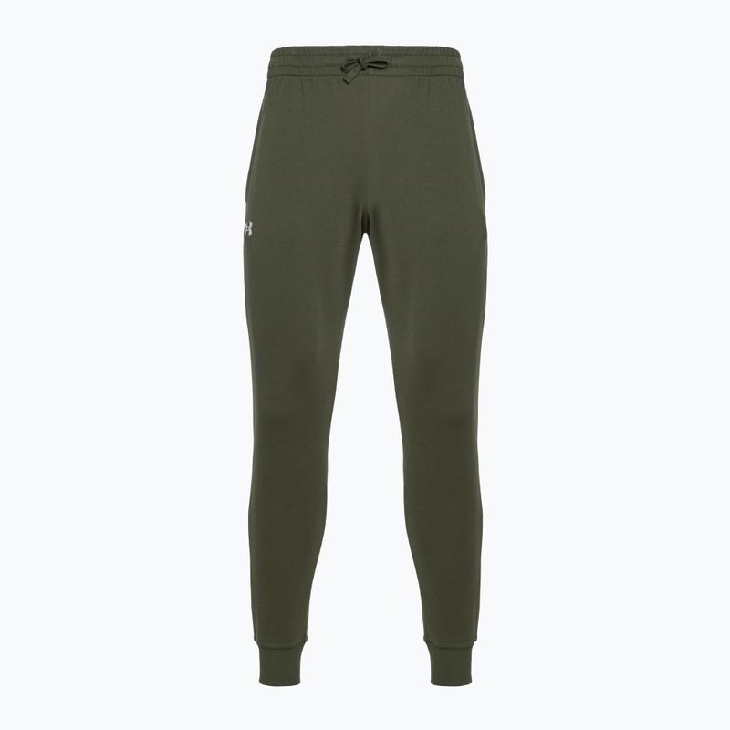 Spodnie męskie Under Armour Rival Fleece Joggers marine od green/white 4