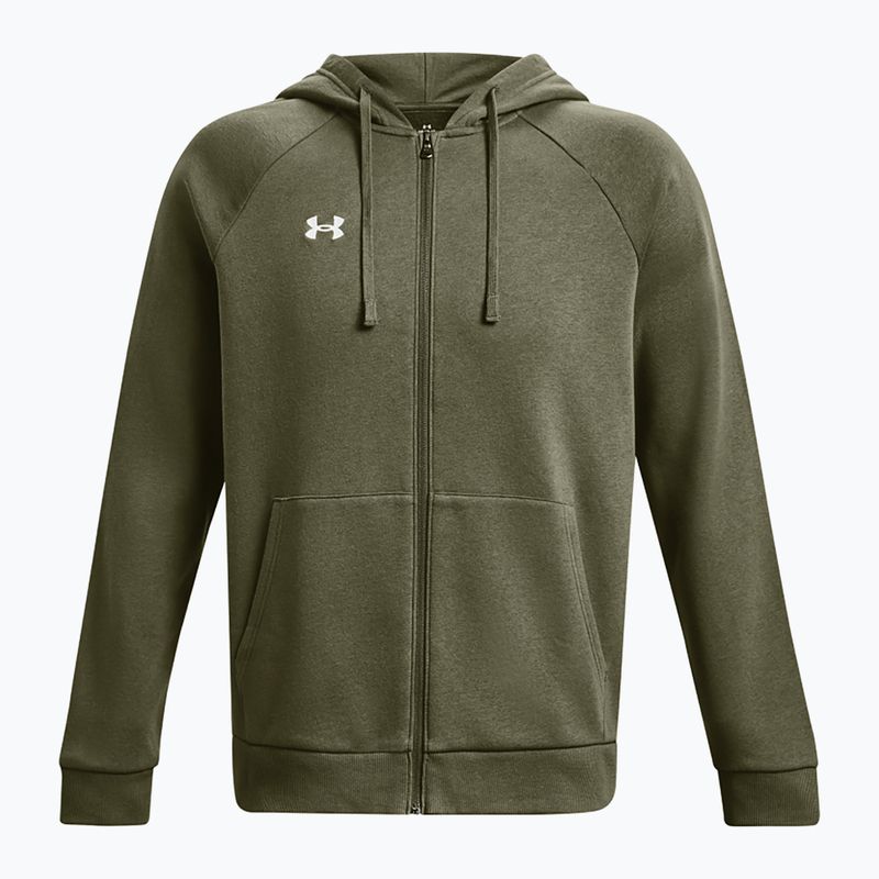 Bluza męska Under Armour Rival Fleece FZ Hoodie marine dd green/white 5