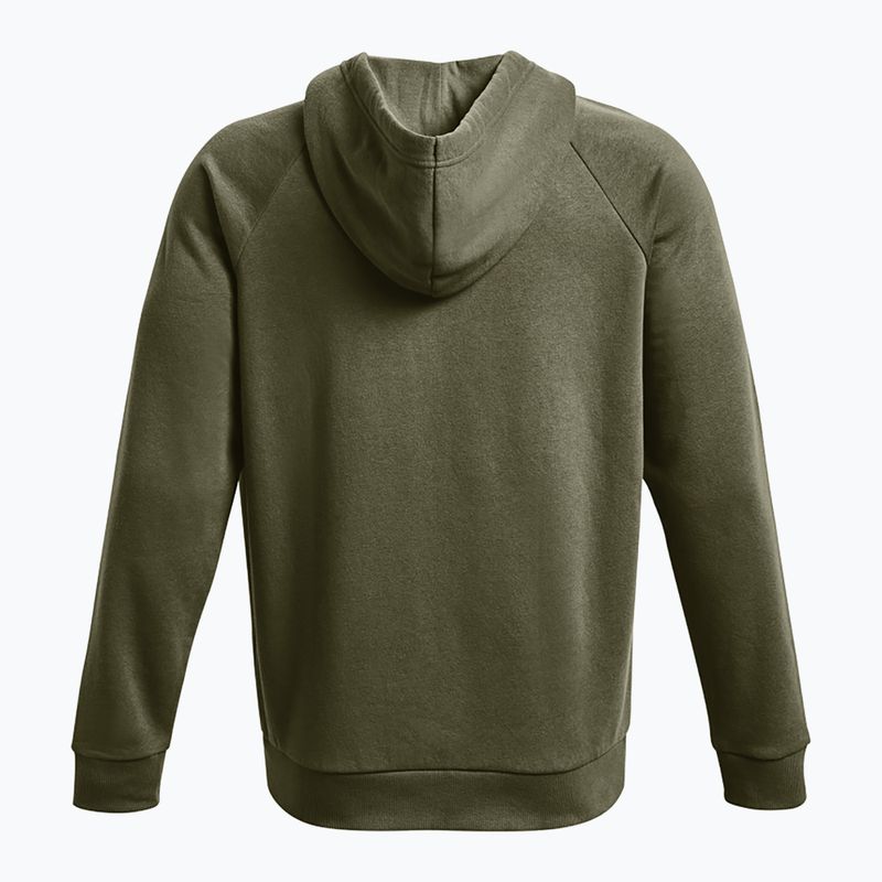 Bluza męska Under Armour Rival Fleece FZ Hoodie marine dd green/white 6