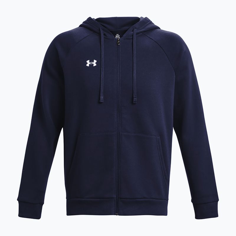 Bluza treningowa męska Under Armour Rival Fleece FZ Hoodie midnight navy/white 5