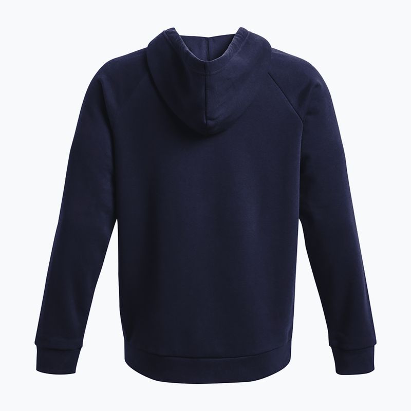 Bluza treningowa męska Under Armour Rival Fleece FZ Hoodie midnight navy/white 6