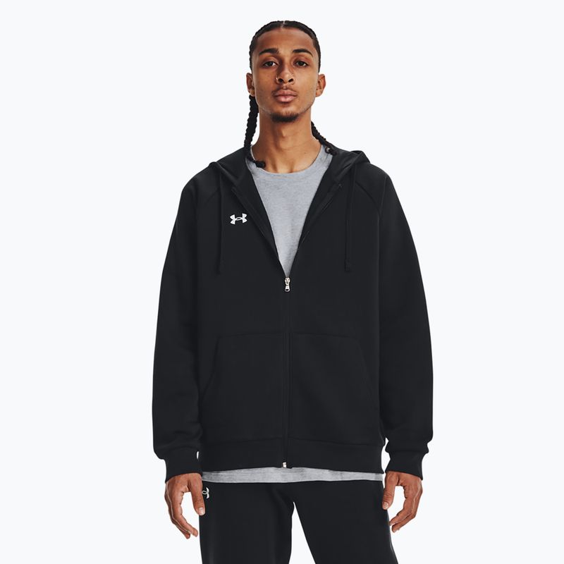 Bluza męska Under Armour Rival Fleece FZ Hoodie black/white