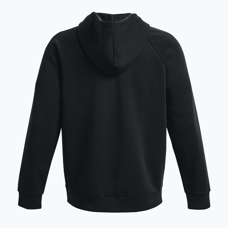 Bluza męska Under Armour Rival Fleece FZ Hoodie black/white 5