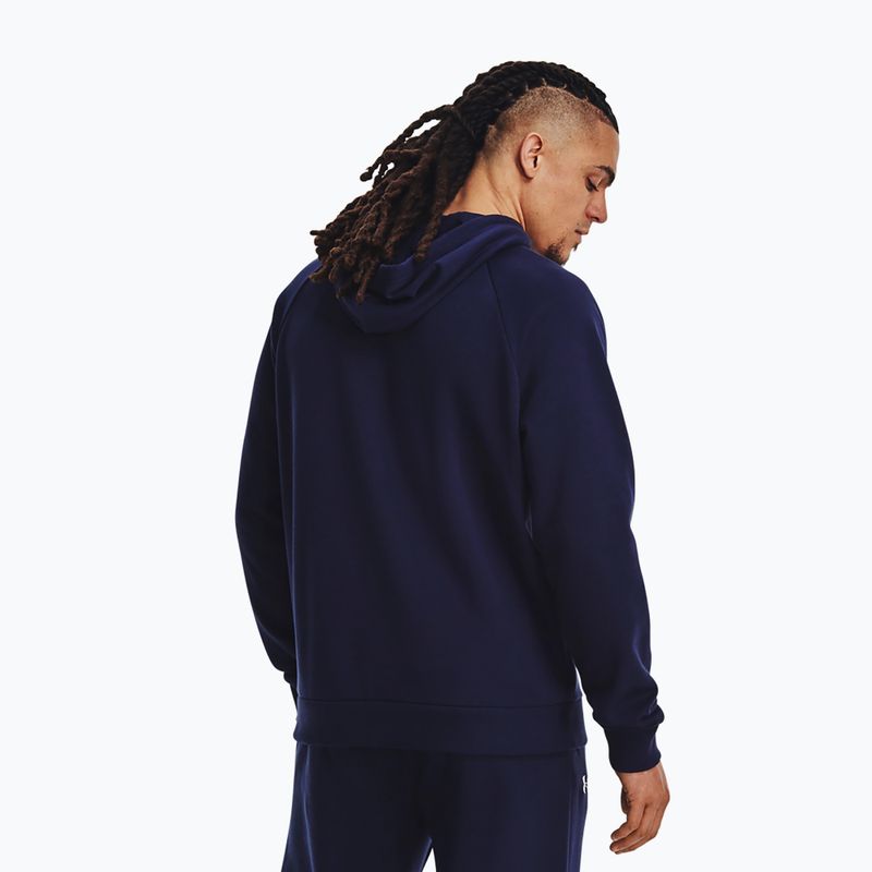 Bluza męska Under Armour Rival Fleece Logo HD midnight navy/white 3