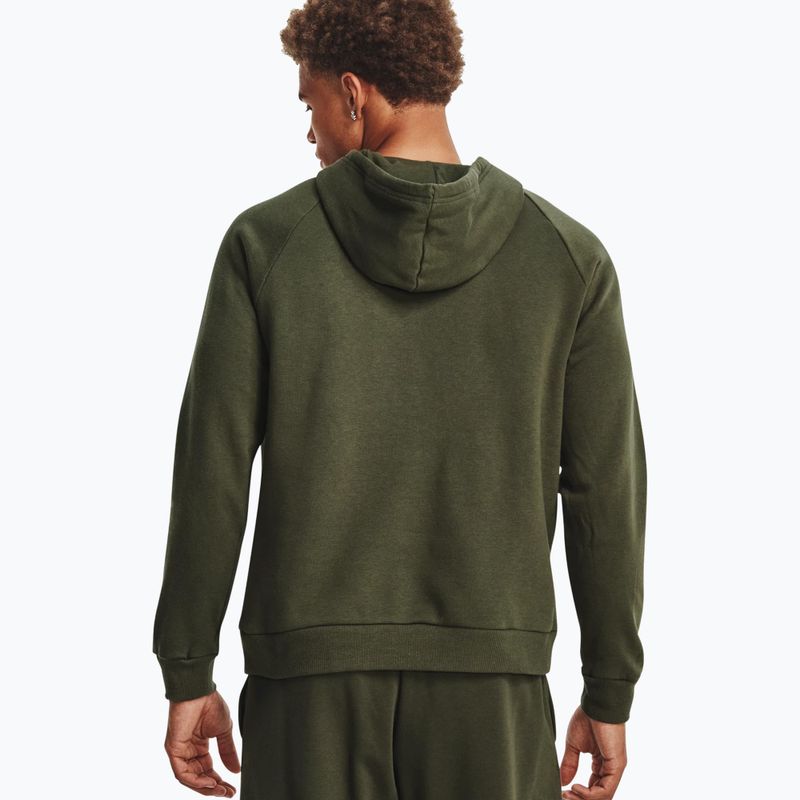 Bluza męska Under Armour Rival Fleece Logo HD marine od green/white 2