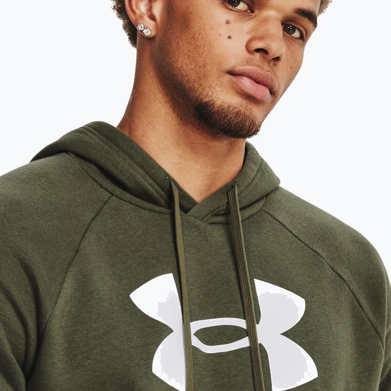 Bluza męska Under Armour Rival Fleece Logo HD marine od green/white 3