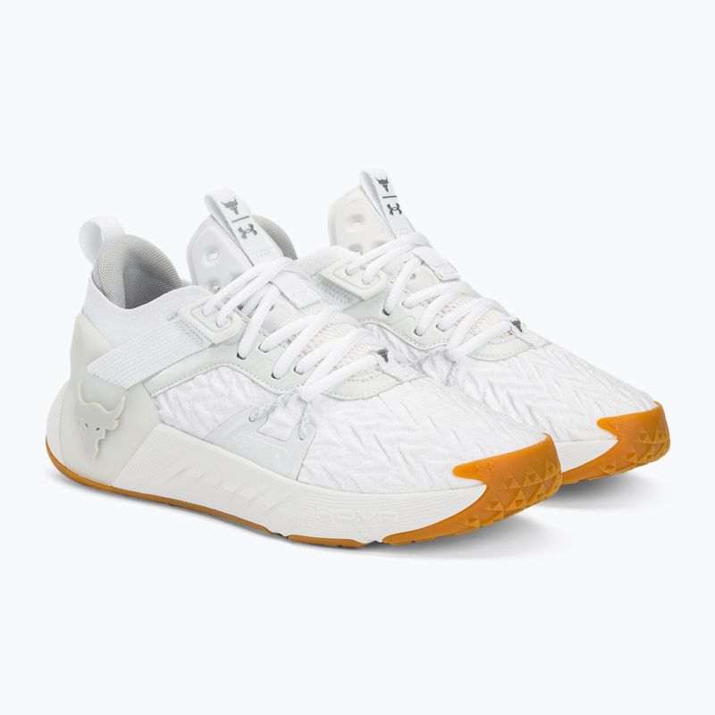 Buty treningowe męskie Under Armour Project Rock 6 white/white/halo gray 4