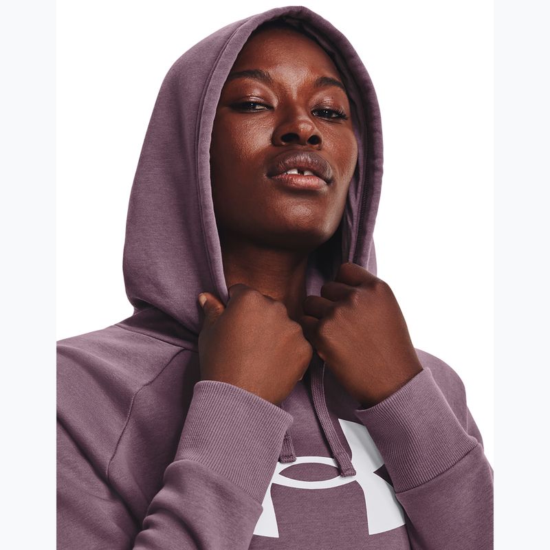 Bluza damska Under Armour Rival Fleece Big Logo Hoody  misty purple/white 4