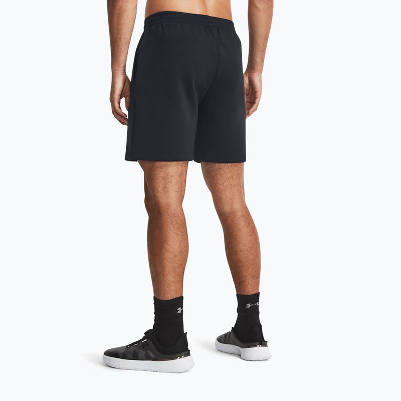 Spodenki treningowe męskie Under Armour Unstoppable Fleece black/black 3