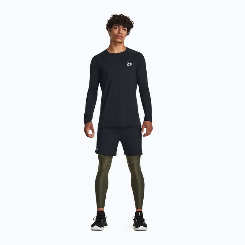 Legginsy treningowe męskie Under Armour HeatGear marine od green/white 2