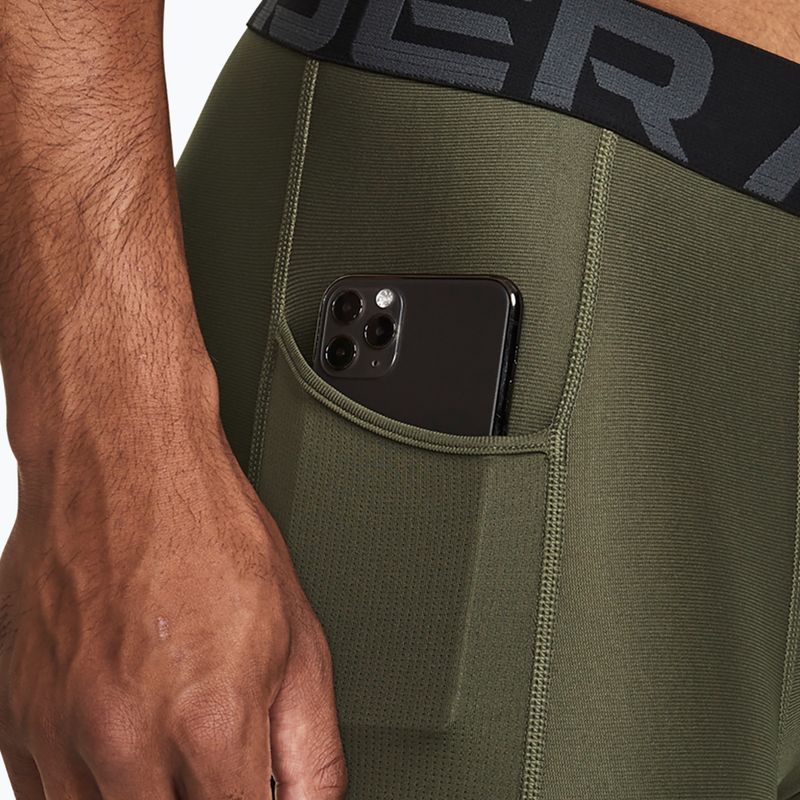 Legginsy treningowe męskie Under Armour HeatGear marine od green/white 4
