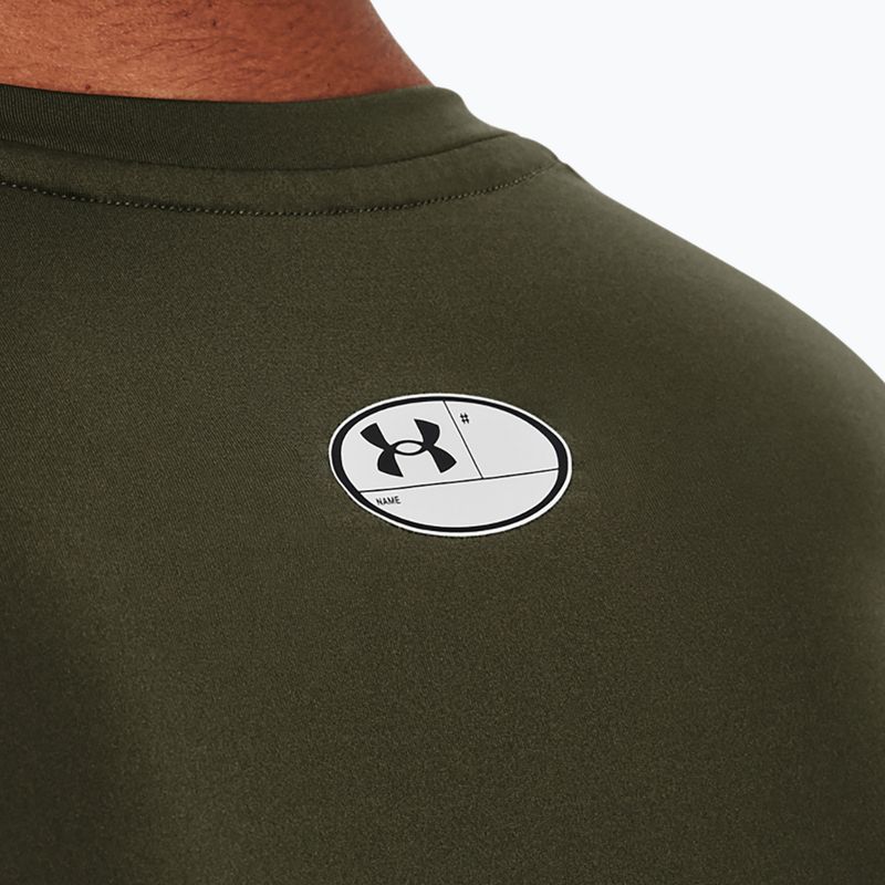 Koszulka treningowa męska Under Armour HG Armour Comp marine od green/white 3