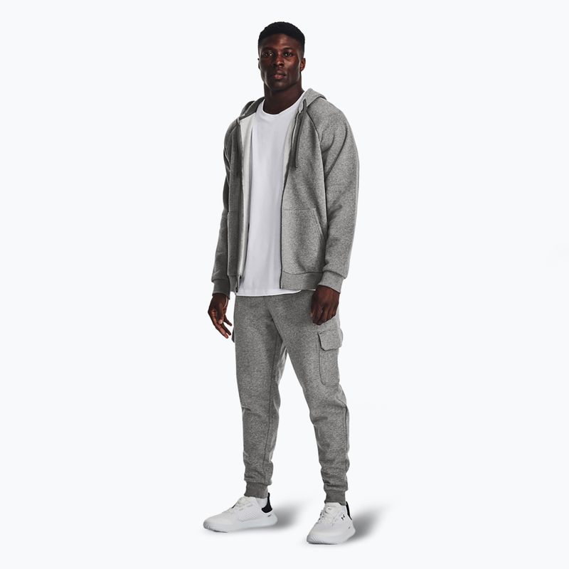 Spodnie męskie Under Armour Rival Fleece Cargo Jogger castlerock light heather/white 2