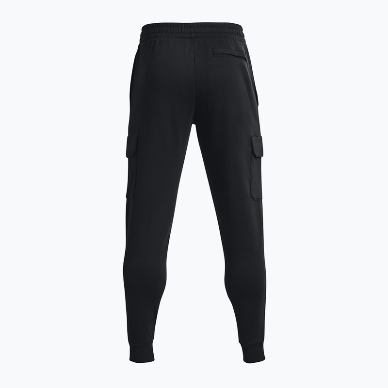 Spodnie męskie Under Armour Rival Fleece Cargo Jogger black/white 6