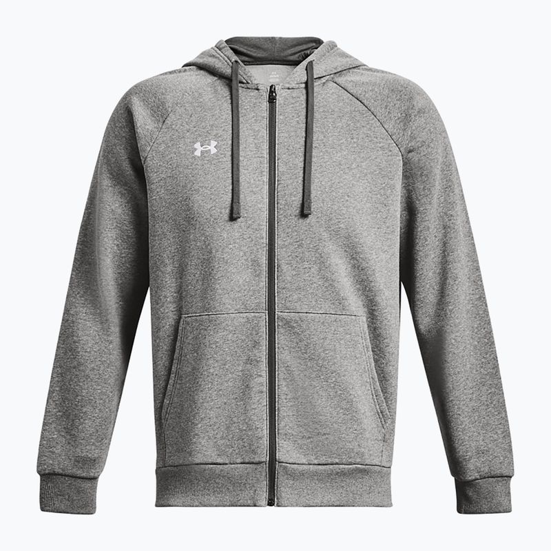 Bluza męska Under Armour Rival Fleece FZ Hoodie castlerock light heather/white 5